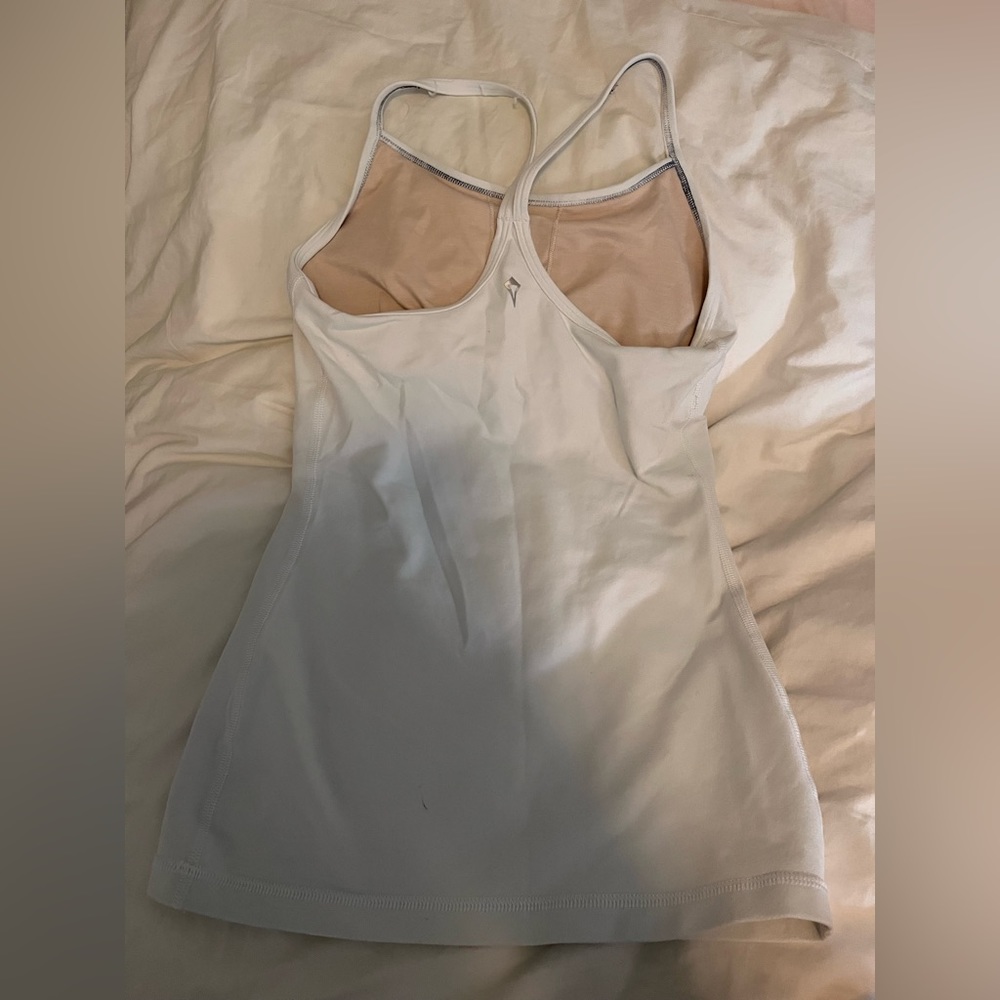 Ivivva (lululemon kids) white tank top with built in bra